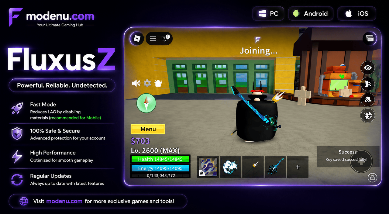 Fluxus Executor APK features and settings