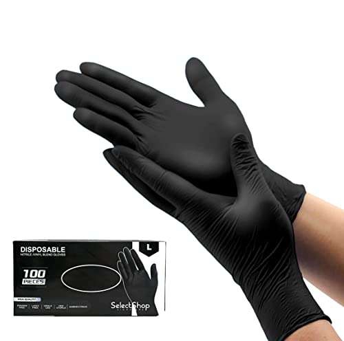 Amazon: Pack 100 guantes de nitrilo desechables, de alta calidad libre de látex 
