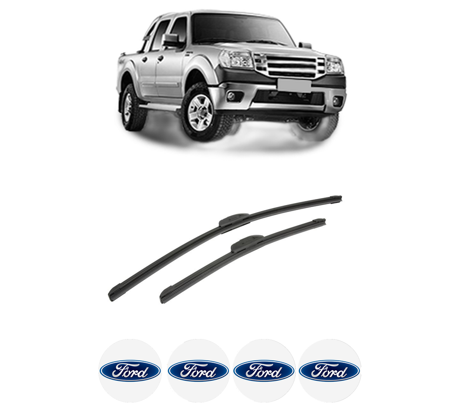 Set stergatoare auto FORD RANGER (TKE) din 2011-2019, pentru parbriz auto, 2 bucati, Bosch Aerotwin Retrofit, din cauciuc siliconat rezistent, 4 Stickere Auto FORD