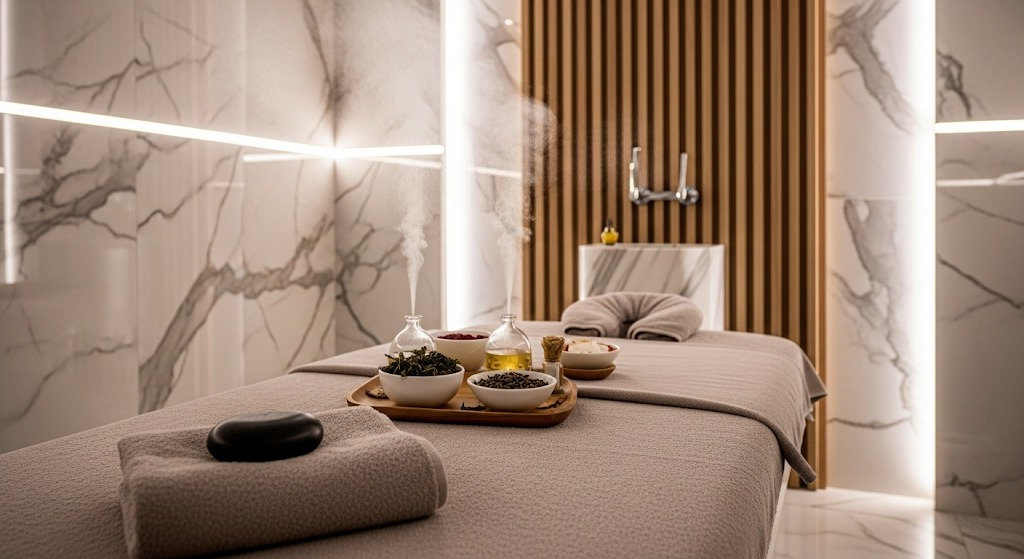 Массажный стол, хамам