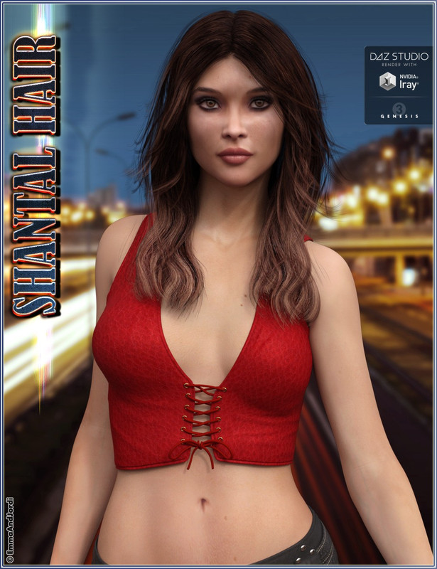 Shantal Hair for Genesis 3 Female(s)