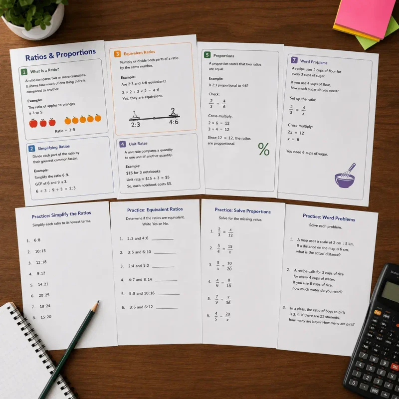 Ratios mind map