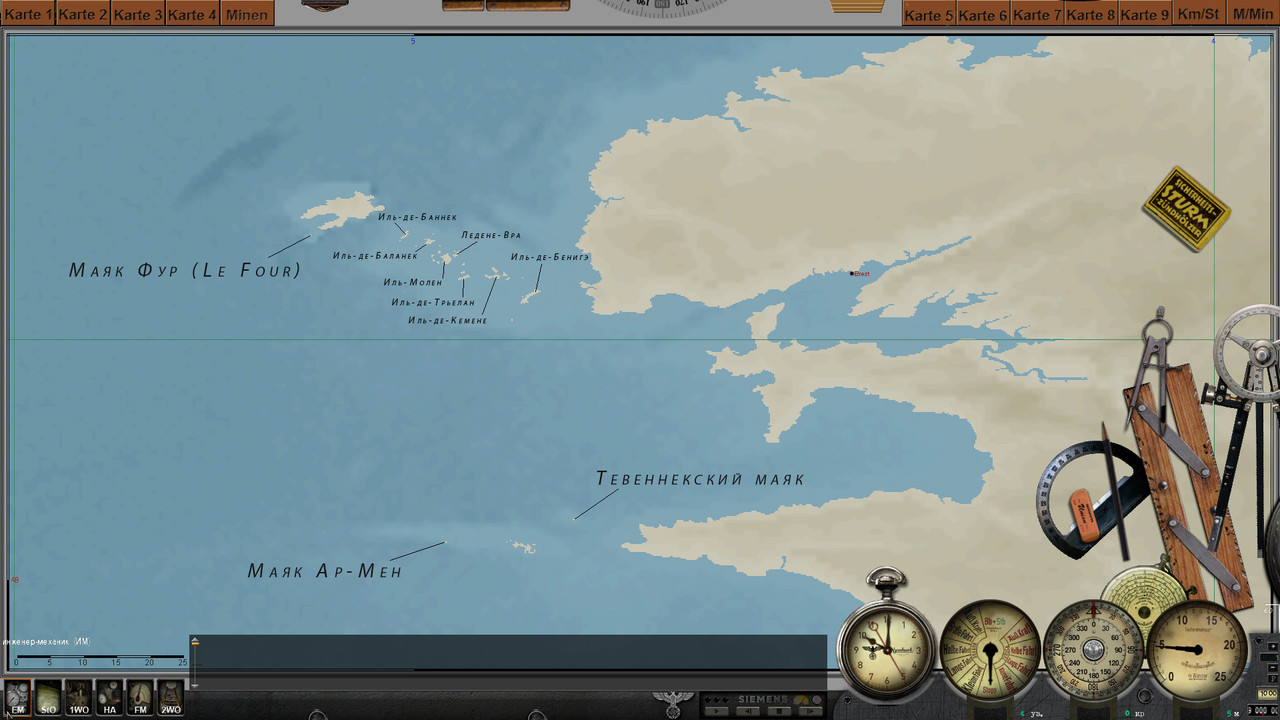 Расположение маяков