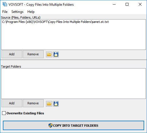 VovSoft Copy Files Into Multiple Folders 4.4