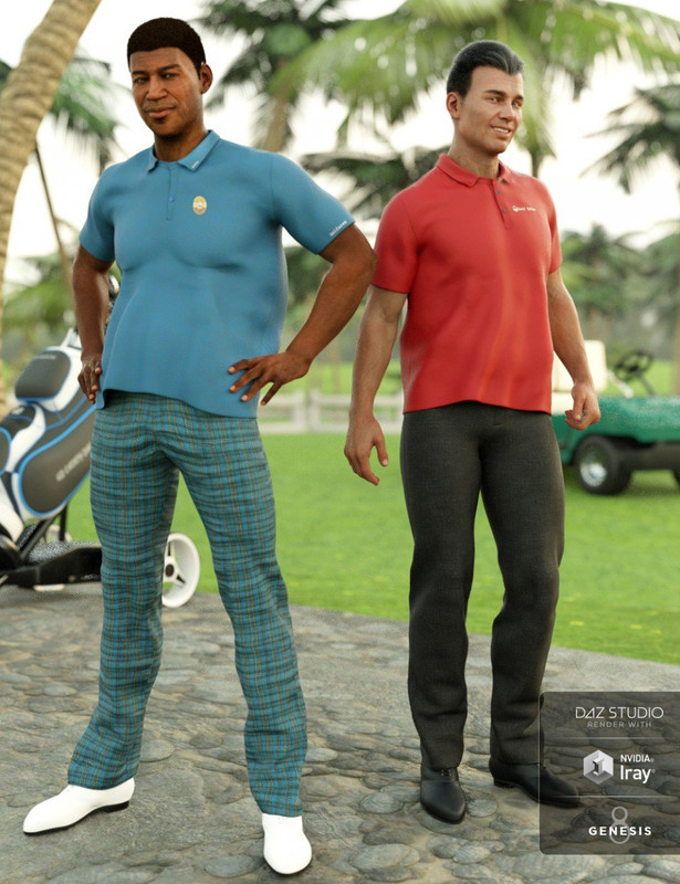 casual golf outfit textures 00 main daz3d