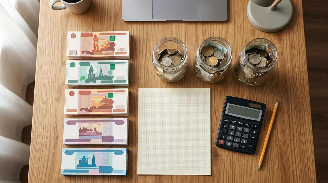 Расчёт финансовой подушки от обязательных платежей на столе предпринимателя