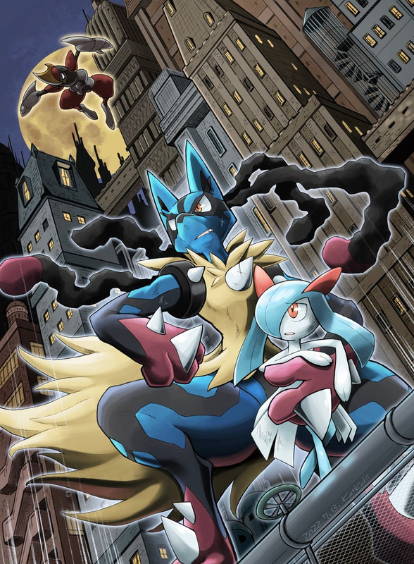lucario-kirlia-bisharp-and-mega-lucario-