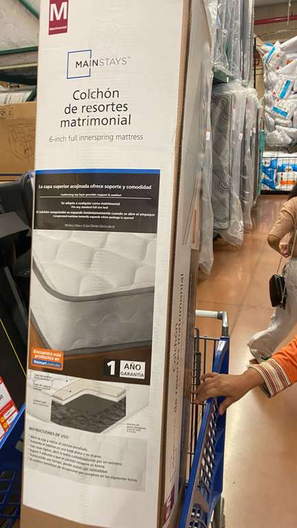 Colchon de resortes matrimonial Walmart 
