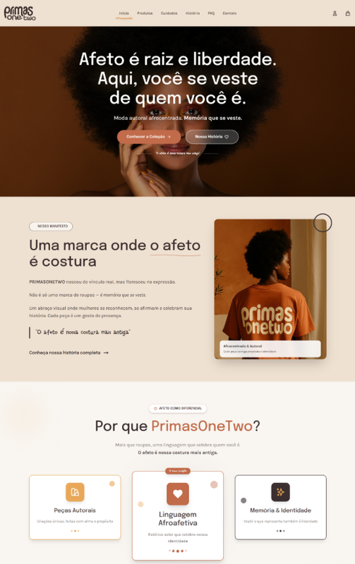 Prévia do site Primas One Two