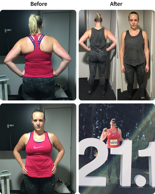 Sophie before and after