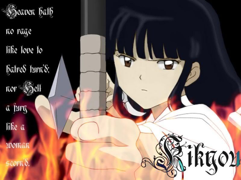 Hình vẽ Kikyou, Kagome, Sango bộ Inuyasha 0_Kikyouisshooting