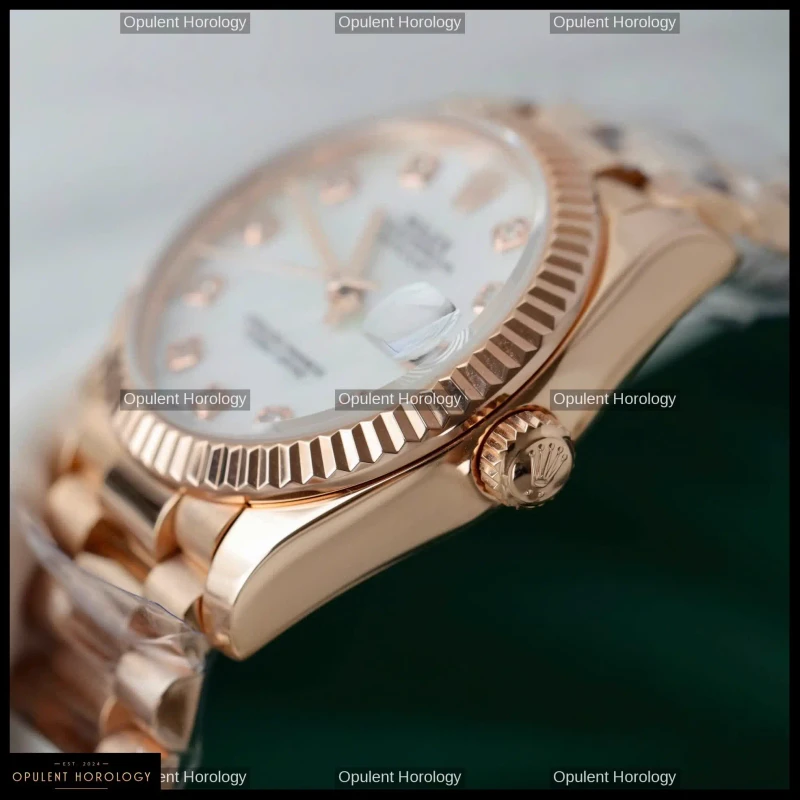 Rolex Datejust Women's Mother of Pearl Dial Rose Gold Plated 31mm Jubilee - Super Clone