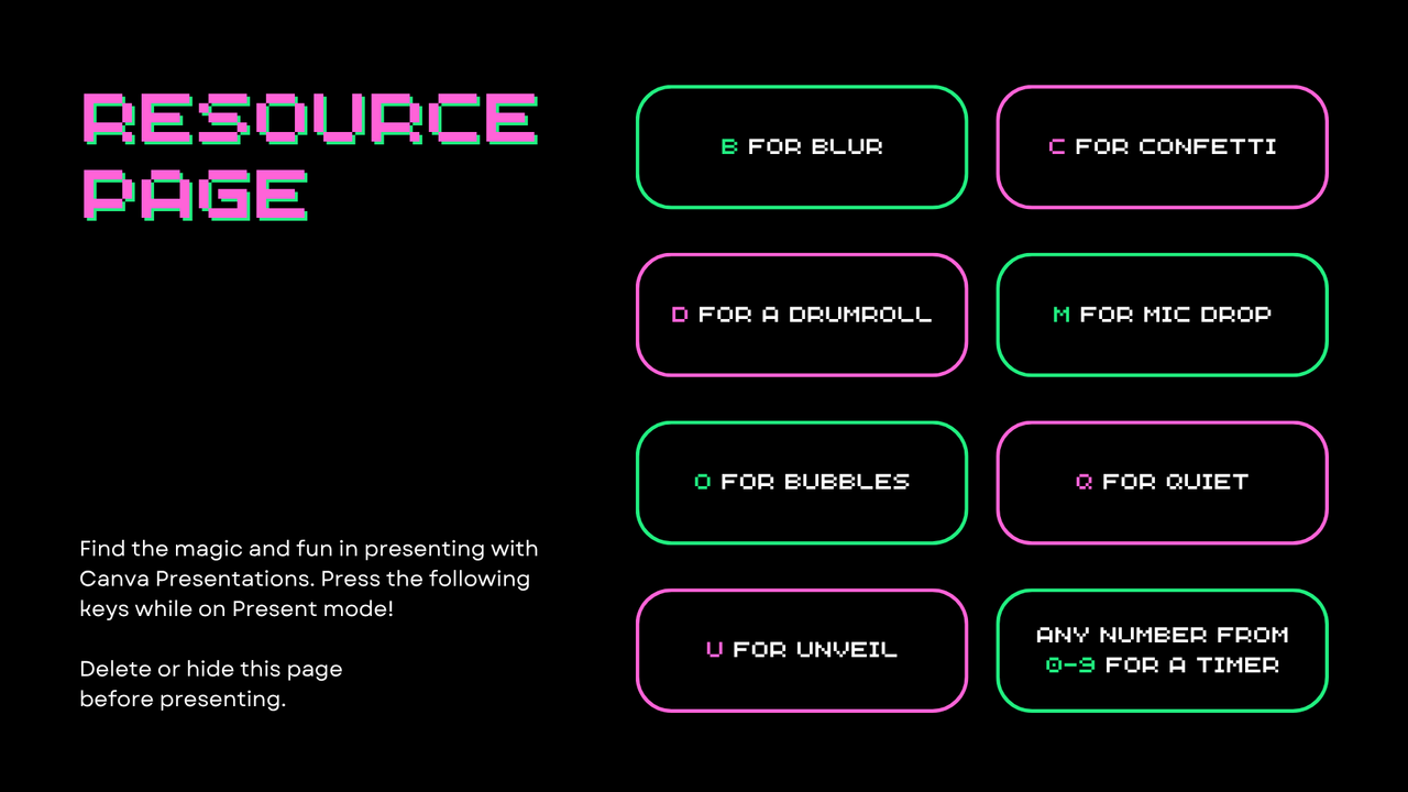 Black Neon Green Neon Pink Trendy Illustrative Creative Presentation