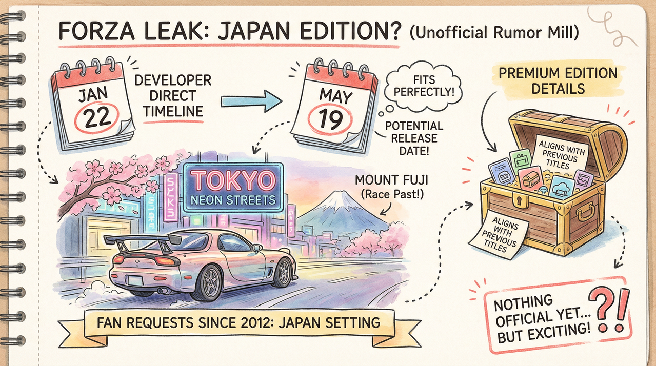 Forza Horizon 6 Release Date Just Leaked and Racing Fans Are Losing It 1 Racing car on track with motion blur