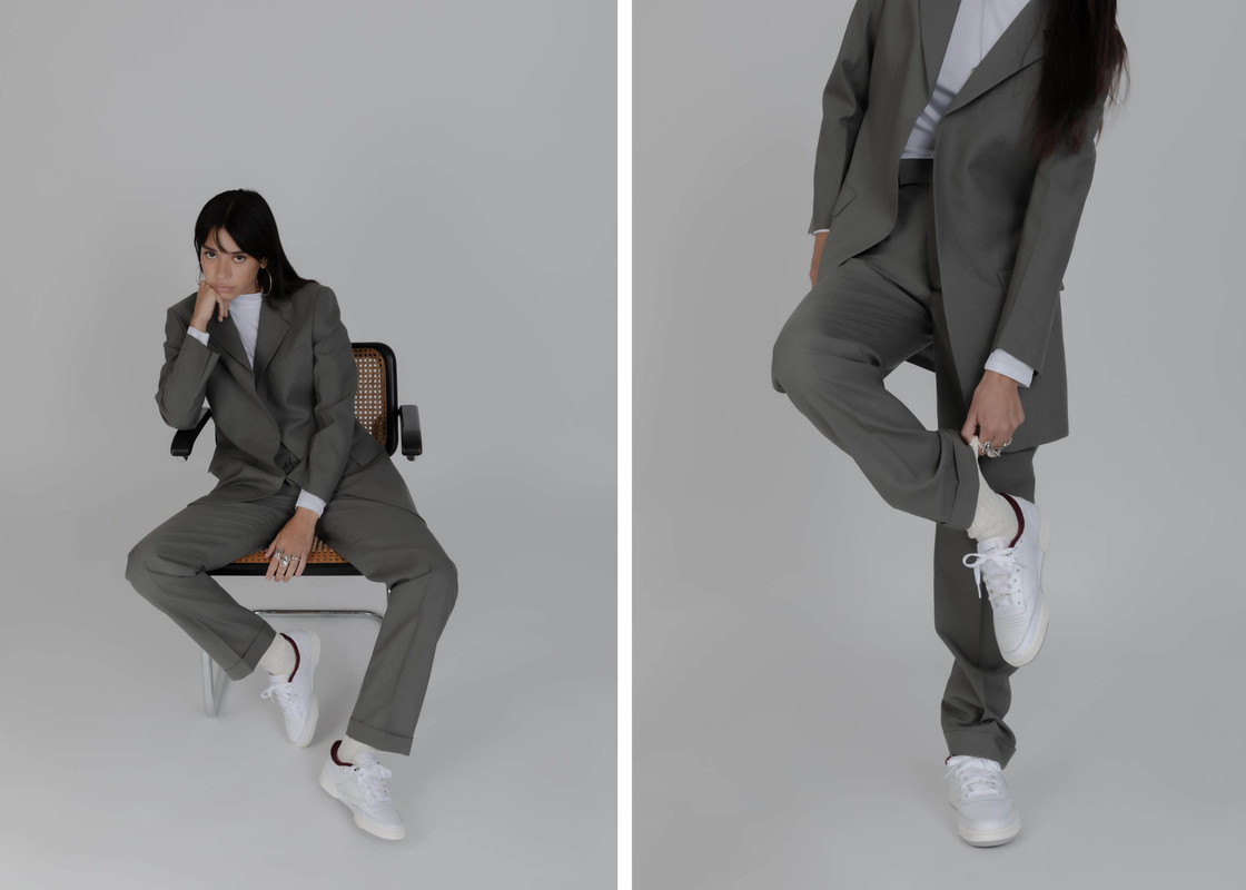 Woman in a suit