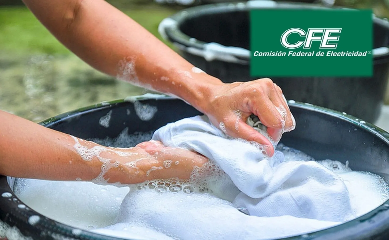 CFE pide lavar a mano para ahorra energía y se viraliza