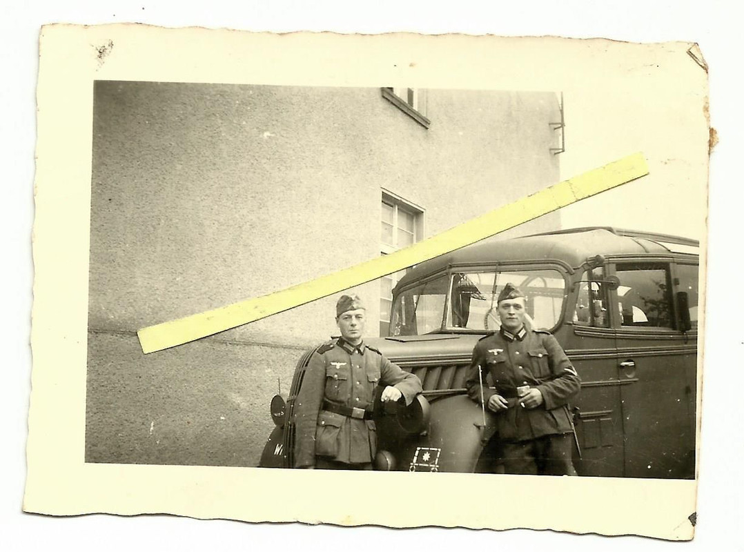 KFZ Technikfoto 2WK - Wehrmach Bus Autobus mit T