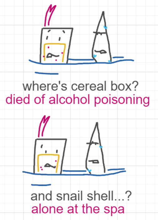 A panel from Ready Oar Knot, episode three of the Board Boards object show by Furretwalk/WalkingFurret.
