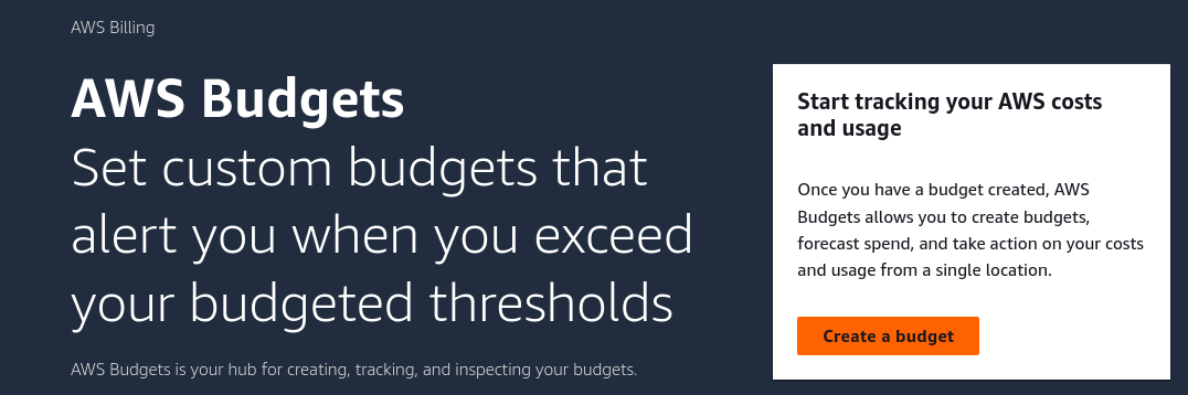 AWS budget