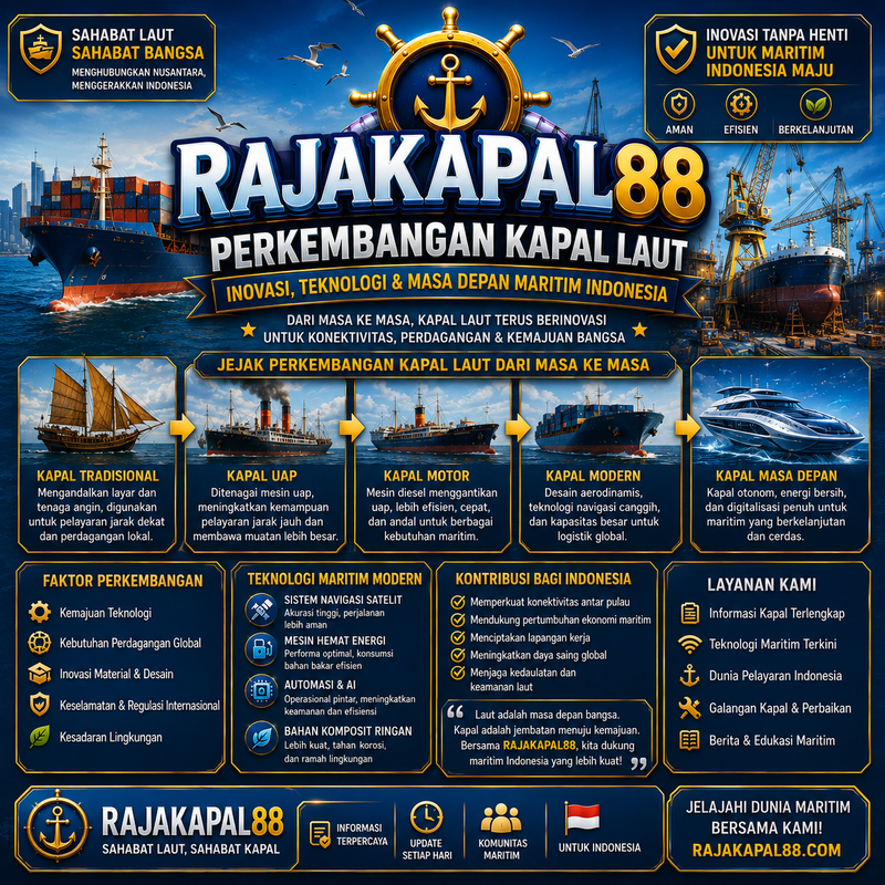 RAJAKAPAL88 | Perkembangan Kapal Laut dan Inovasi Teknologi Maritim Modern