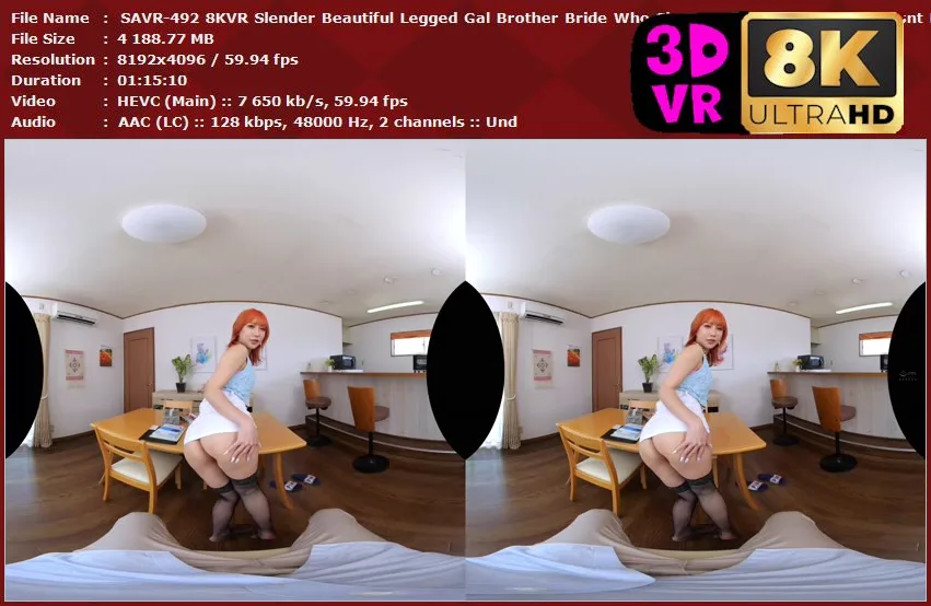 SAVR-492 8KVR Slender Beautiful Legged Gal Brother Bride Who Shows Her Legs To Me Who Isnt Popular A