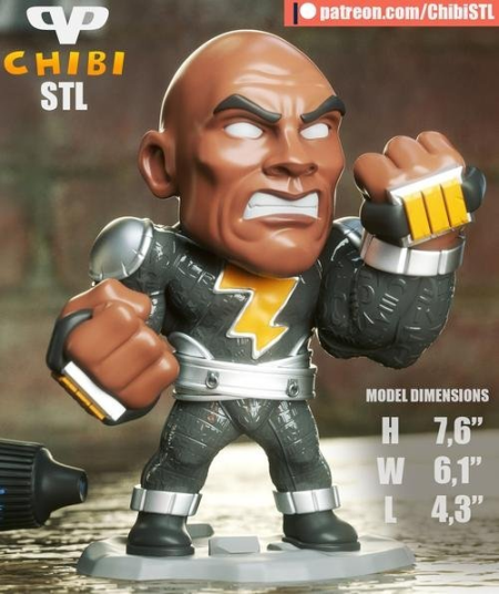 3DXM - Black Adam Chibi – 3D Print