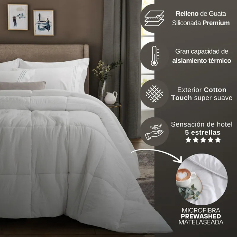 Detalle Acolchado Plum&oacute;n Premium
