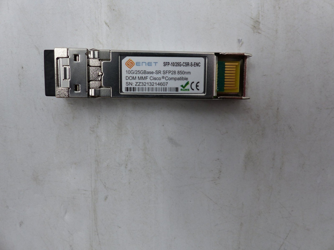 ENET 37502389 25GBASE-SR SFP28 850NM 100M LC MM TRANSCEIVER