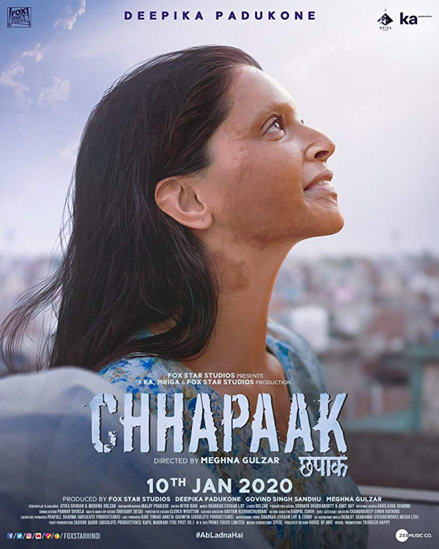 Deepika Padukone dalam film Chhapaak
