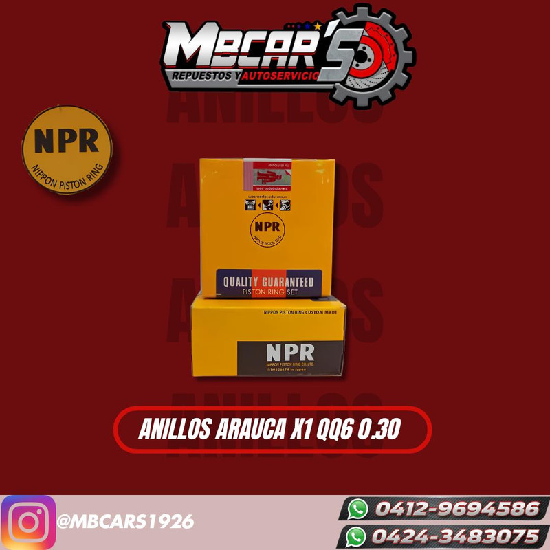 ANILLOS ARAUCA X1 QQ6 0.30