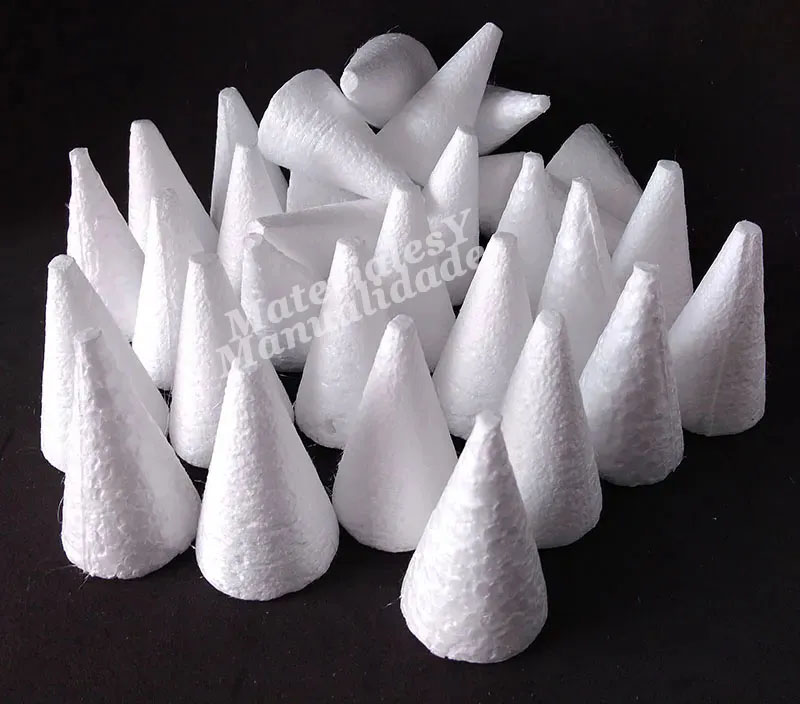 Conos De Icopor 7.5cm Macizo Hielo seco Para Manualidades