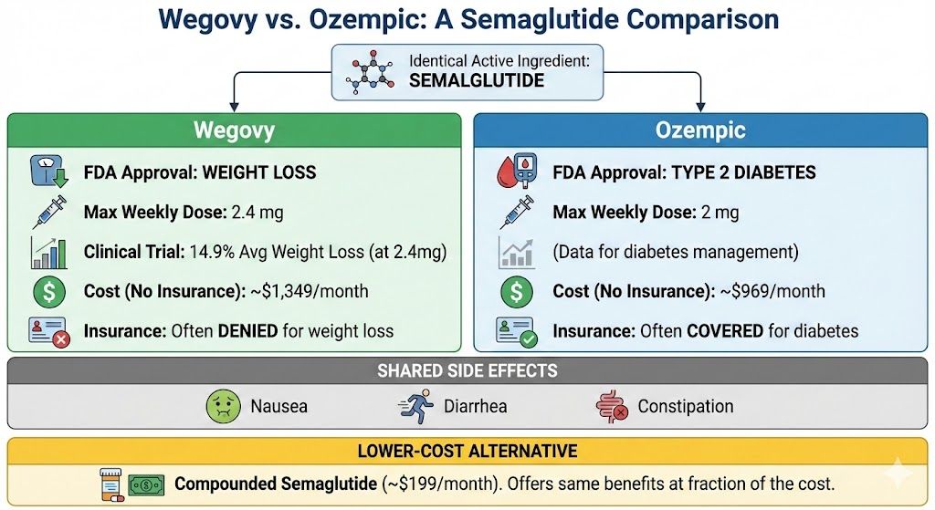 Wegovy vs Ozempic Comparison