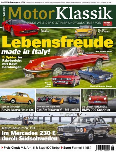 Cover: Auto Motor Sport Motor Klassik Magazin No 06 Juni 2024