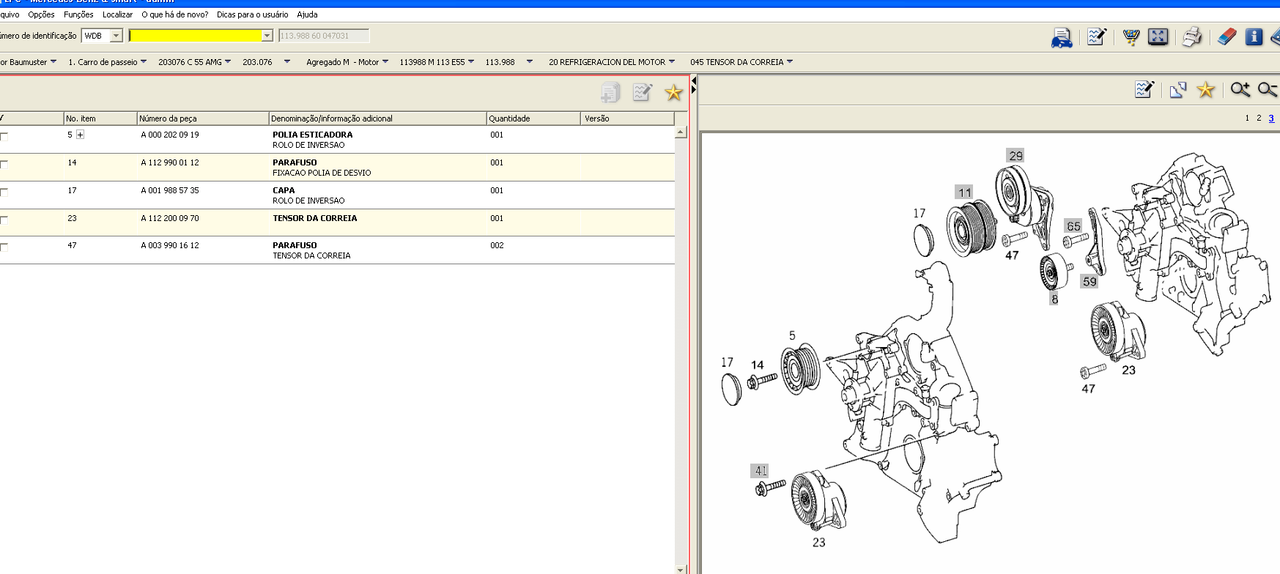 Código MB da correia do motor M113 AMG? Capturar-PNG-esquema-polias-M113988