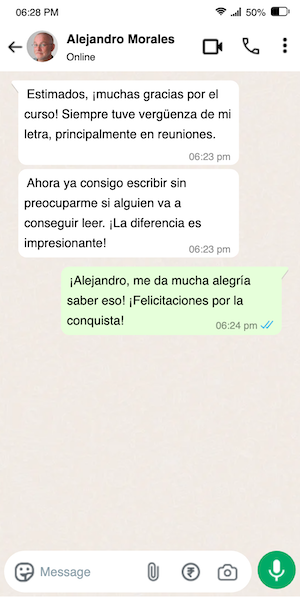 Testimonio Whatsapp