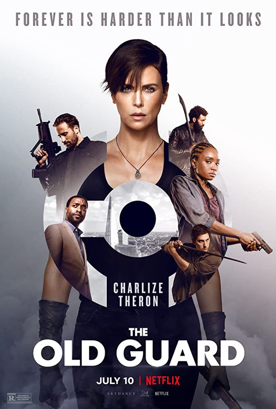 Charlize Theron, Chiwetel Ejiofor, Marwan Kenzari, dan KiKi Layne di The Old Guard (2020)