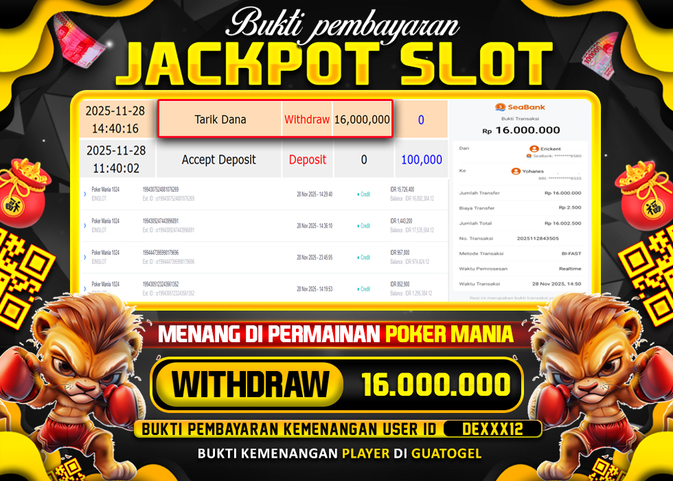 BUKTI JACKPOT LUNAS GUATOGEL