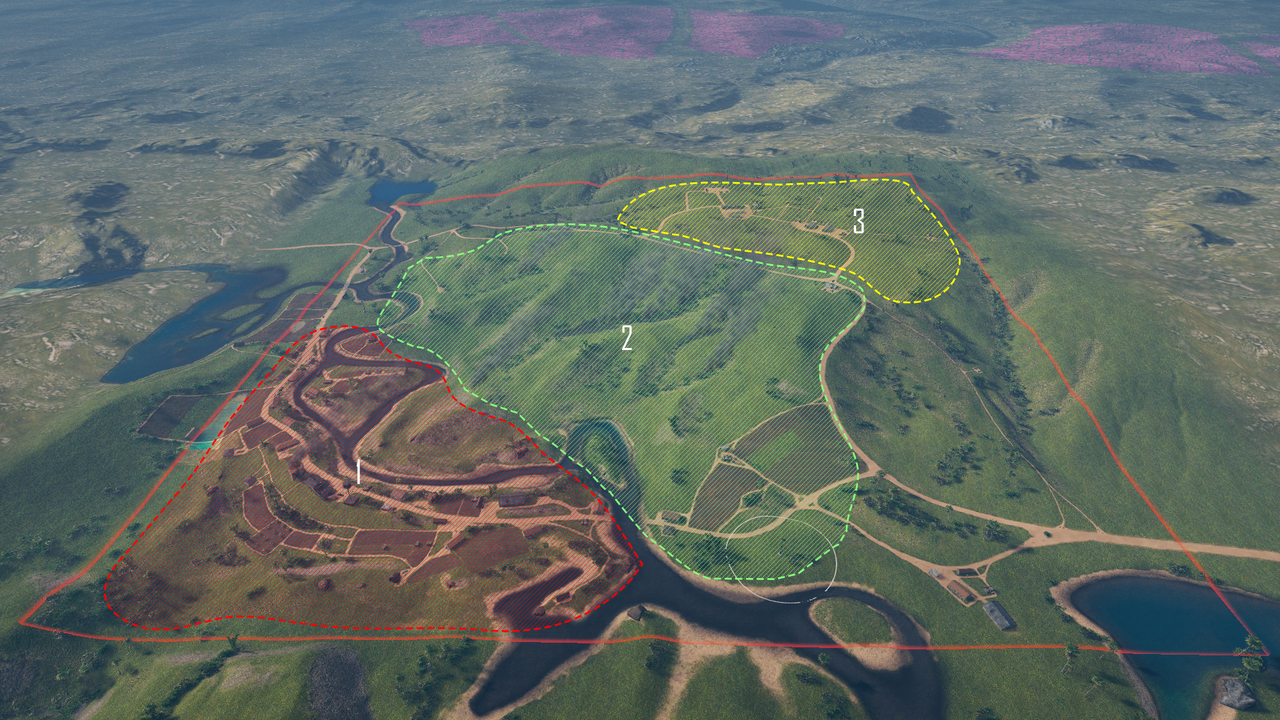Serpentine location of changes