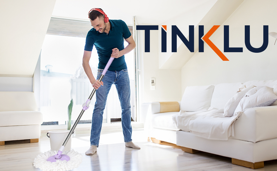 Rezervă universală pentru mop rotativ 360 Tinklu din microfibră, prindere 16 cm