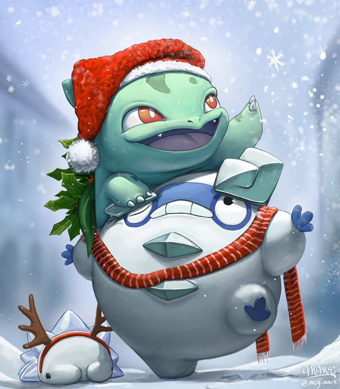 bulbasaur-snom-and-galarian-darumaka-pok