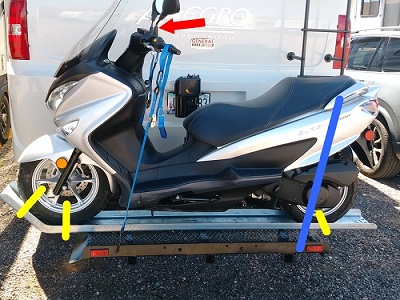 RV motorcycle lift