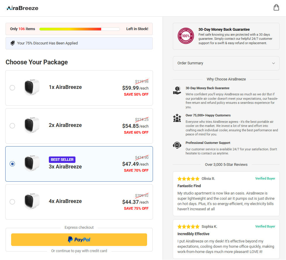 AiraBreeze Mini Portable Official Offer