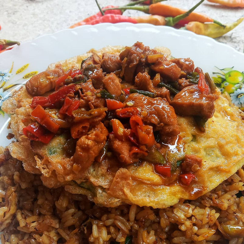 Menu nasi goreng mercon Nasi Goreng 119, tempat makan siang enak di Jogja.