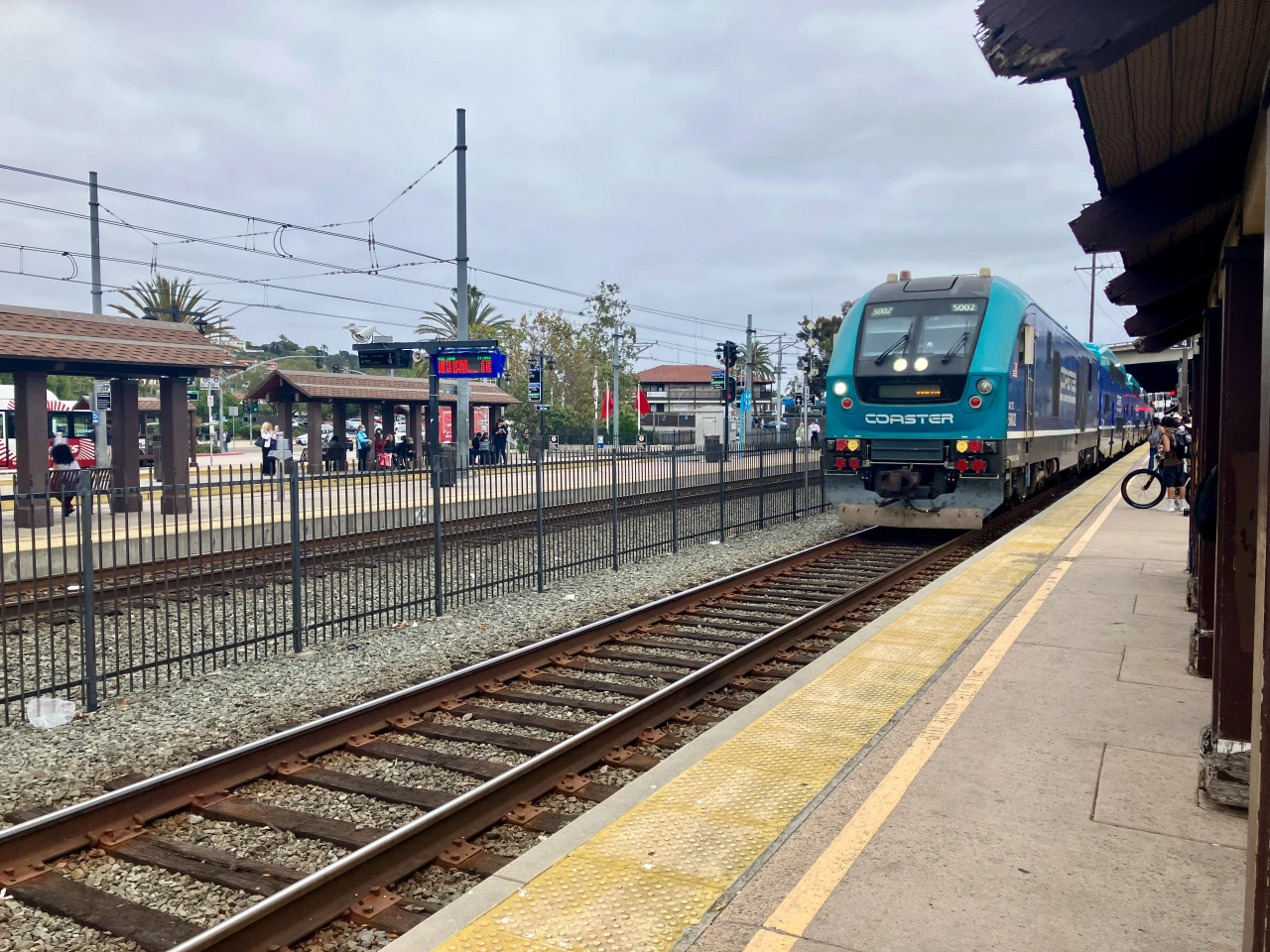 Coaster commuter train at Santa Fe Depot