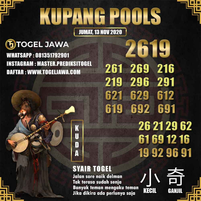 Prediksi KupangPool Tanggal 2020-11-13