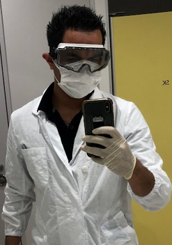 Selfie with my Lab coat (3)