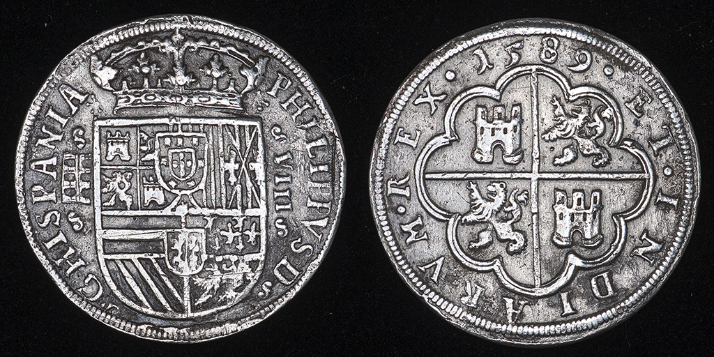 8 reales Felipe II. Segovia 1589. PAS6554b