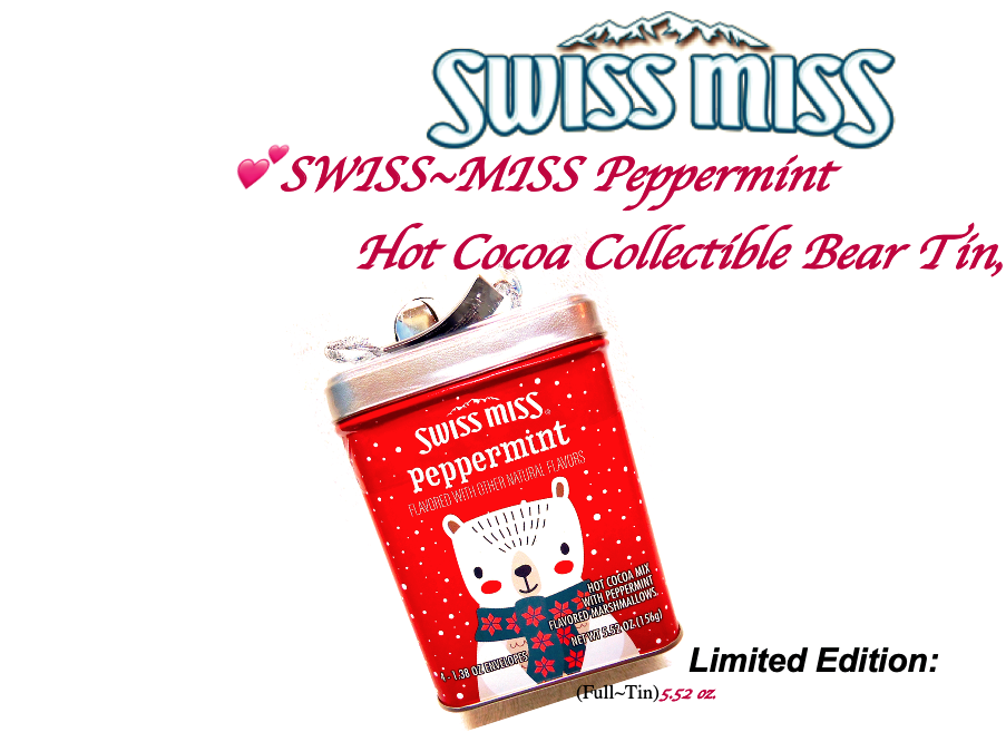 HOLIDAY HI-FI SLAP 151cm 【美品】 💕SWISS~MISS PEPPERMINT HOTCOCOA MIX COLLECTIBLE HOLIDAY🐻BEAR TIN