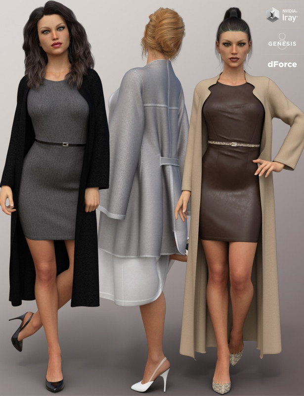 dForce Fashion Sophisticate Outfit for Genesis 8 Female(s)