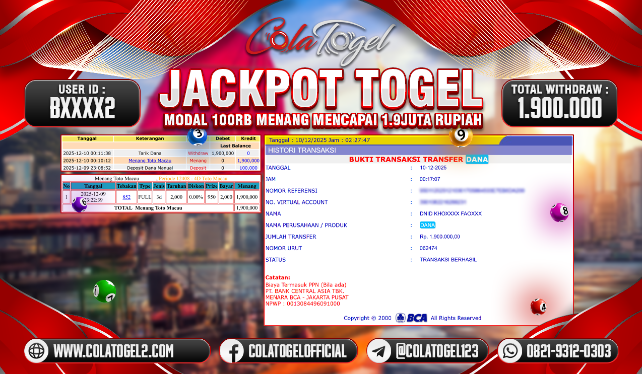 JACKPOT TOTO MACAU!! 